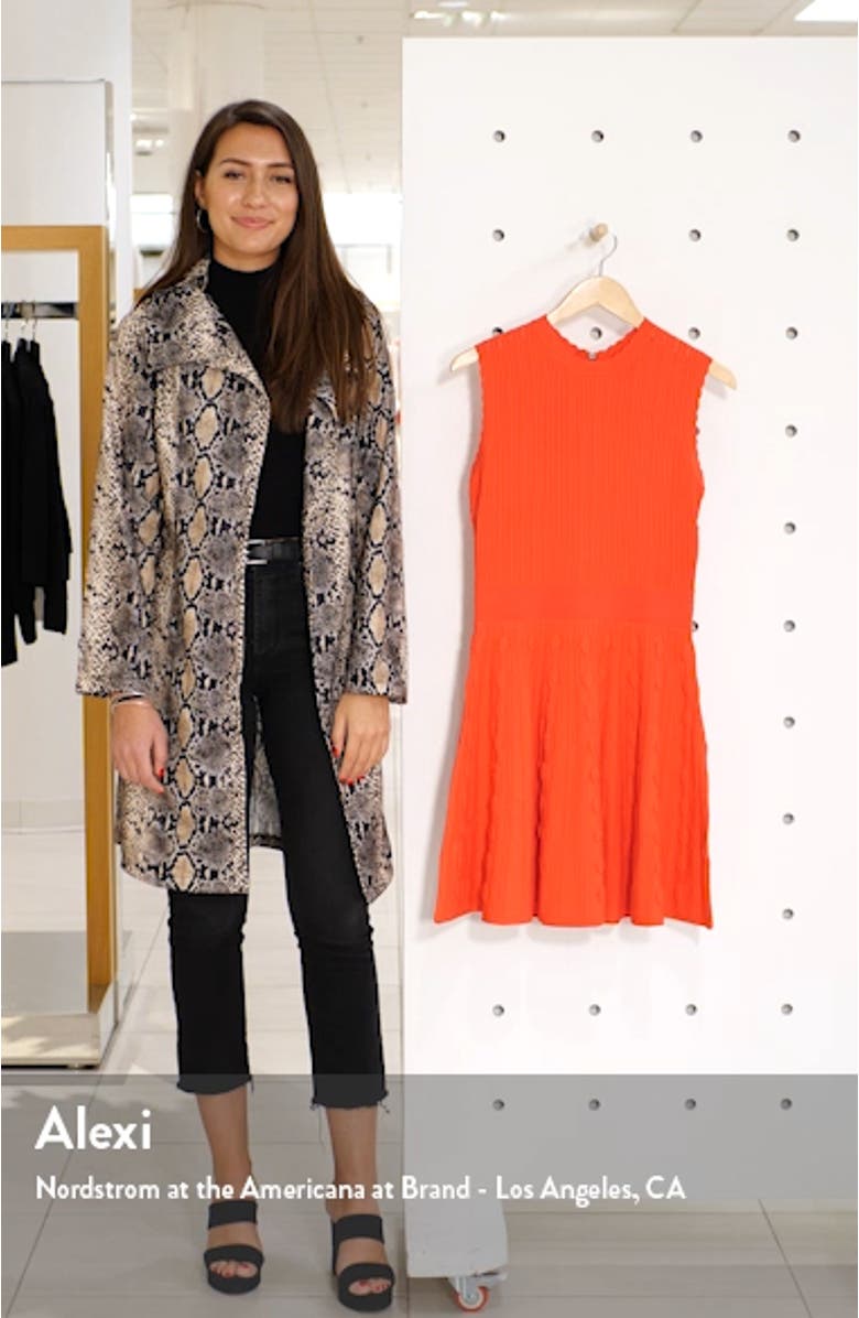 Kamylia Scallop Knit Skater Dress, sales video thumbnail