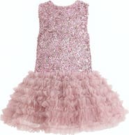 Tulleen Sequin & Tulle Party Dress