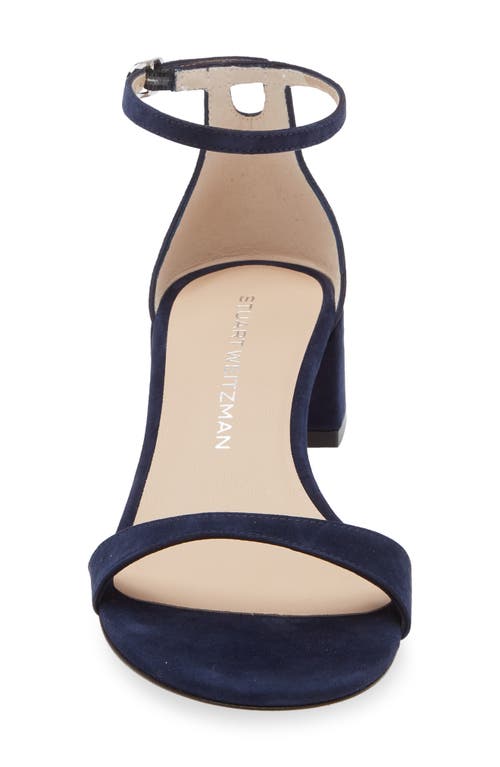 Stuart Weitzman Nudist Block Heel Sandal In Nice Blue