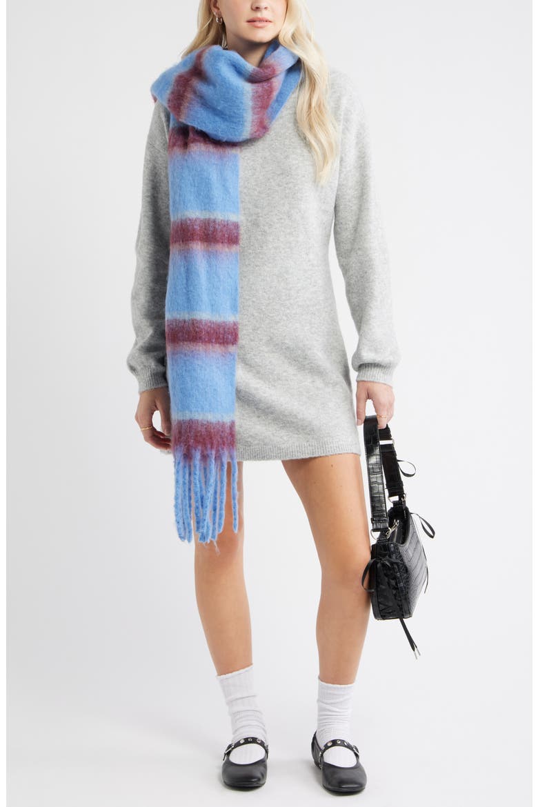 Sweater Minidress, Alternate, color, GREY SOFT HEATHER