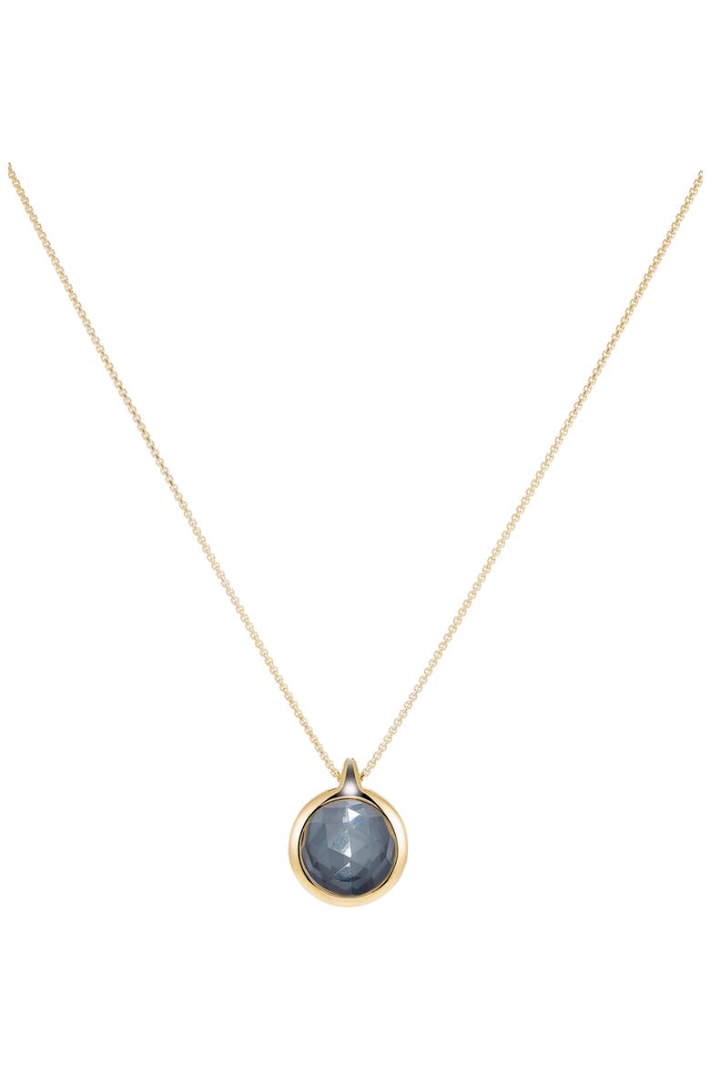 Ipanema Gemstone Pendant Necklace, Alternate, color, HEMATITE/ ONYX/ GOLD