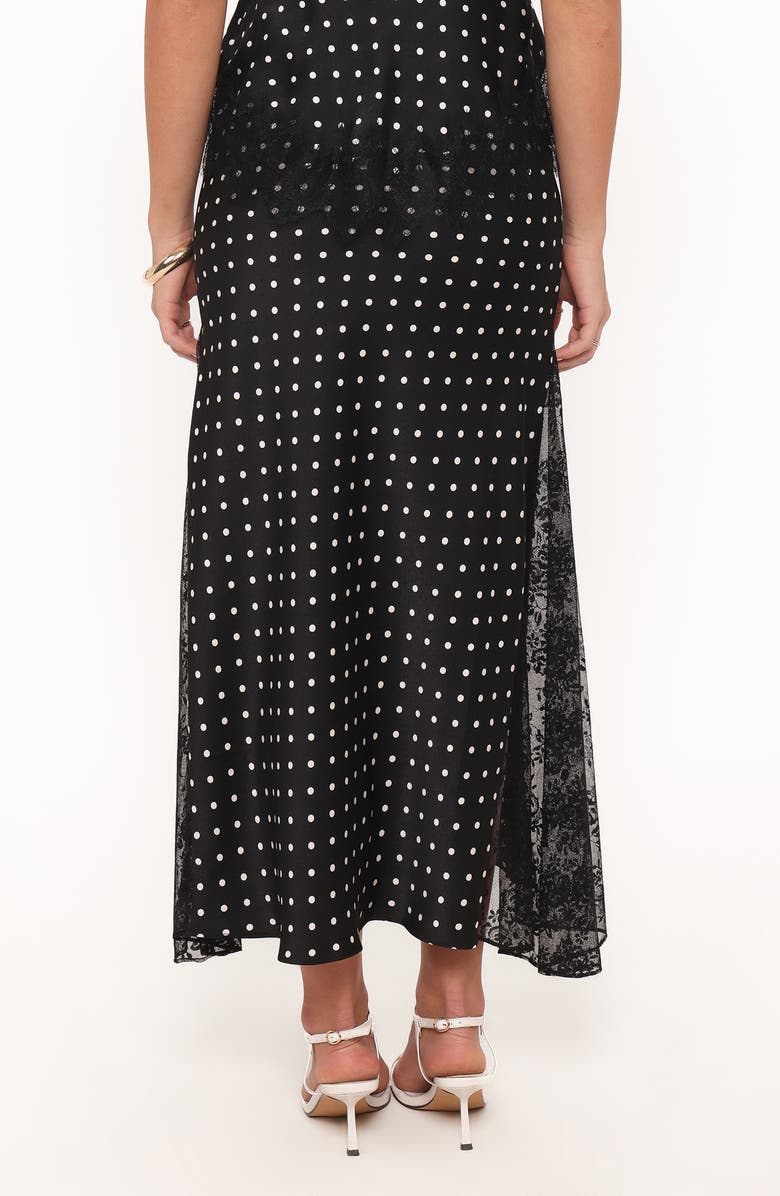 Petal & Pup Ailbhe Lace Skirt, Alternate, color, Black Polka Dot