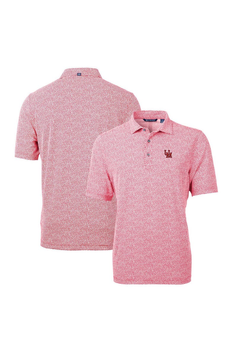 Cutter & Buck Men's Cutter & Buck Red Ole Miss Rebels Virtue Eco Pique Botanical Recycled Polo, Alternate, color, Red