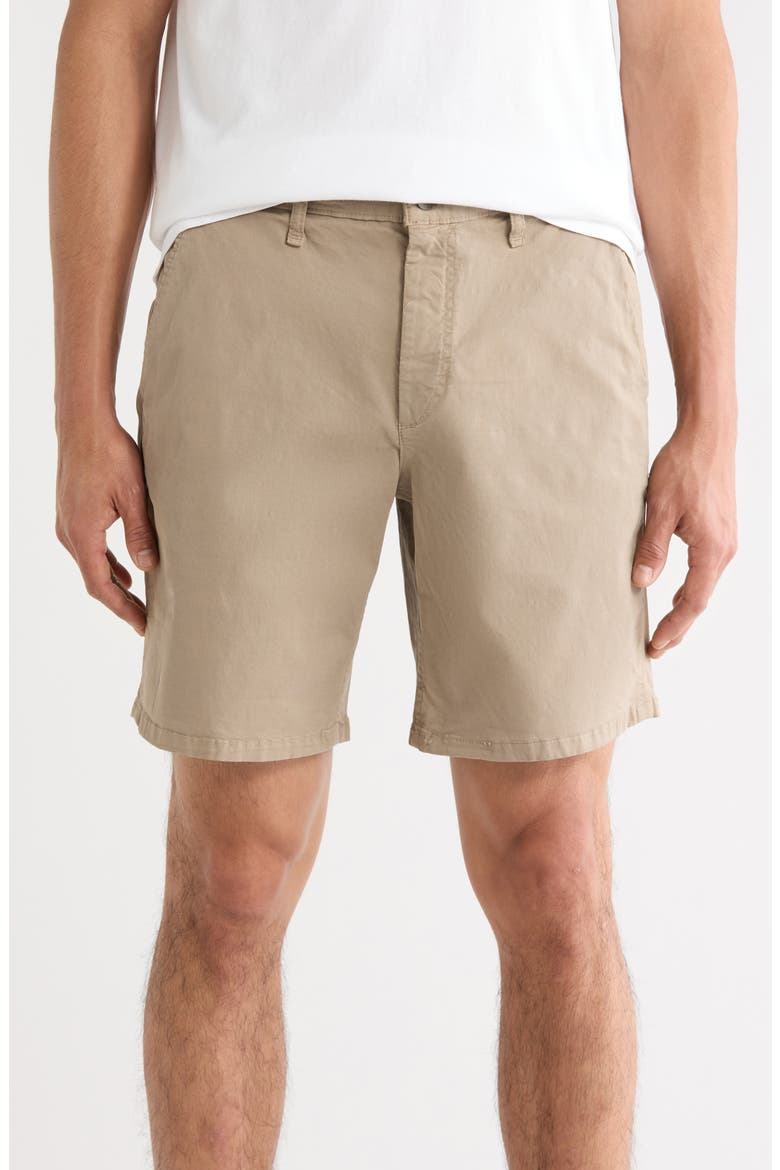 Classic Stretch Cotton Chino Shorts, Main, color, FAWN