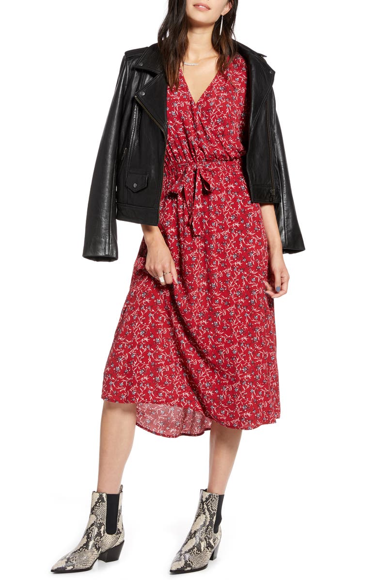 Treasure & Bond Blouson Midi Dress, Main, color,