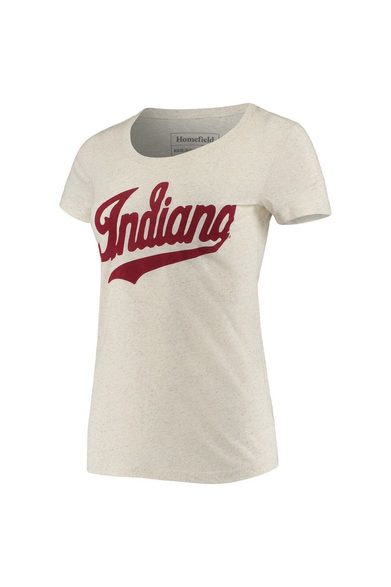 Women's Homefield Heathered Oatmeal Indiana Hoosiers Vintage Script Tri-Blend T-Shirt, Alternate, color, Oatmeal