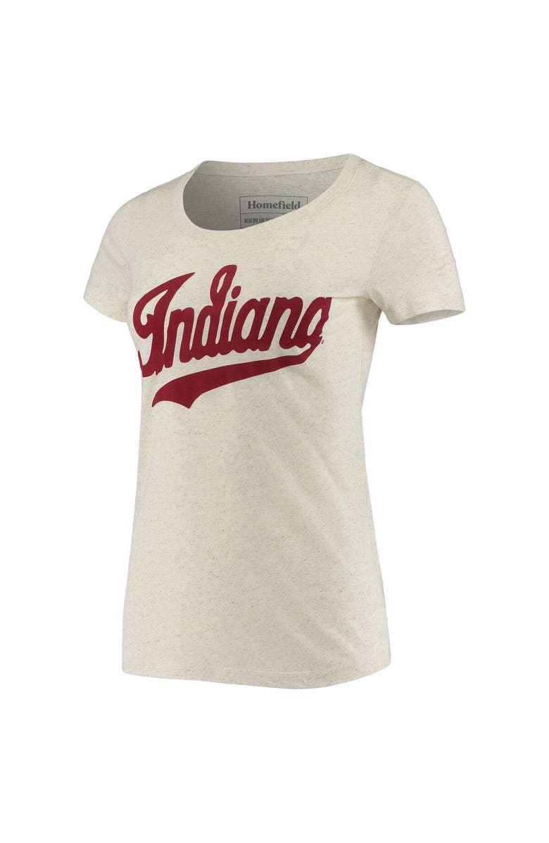 HOMEFIELD Women's Homefield Heathered Oatmeal Indiana Hoosiers Vintage Script Tri-Blend T-Shirt, Alternate, color, 