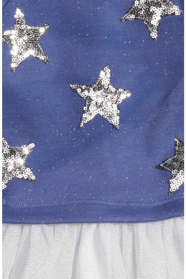 Stars Embellished Dress, Alternate, color, NAVY