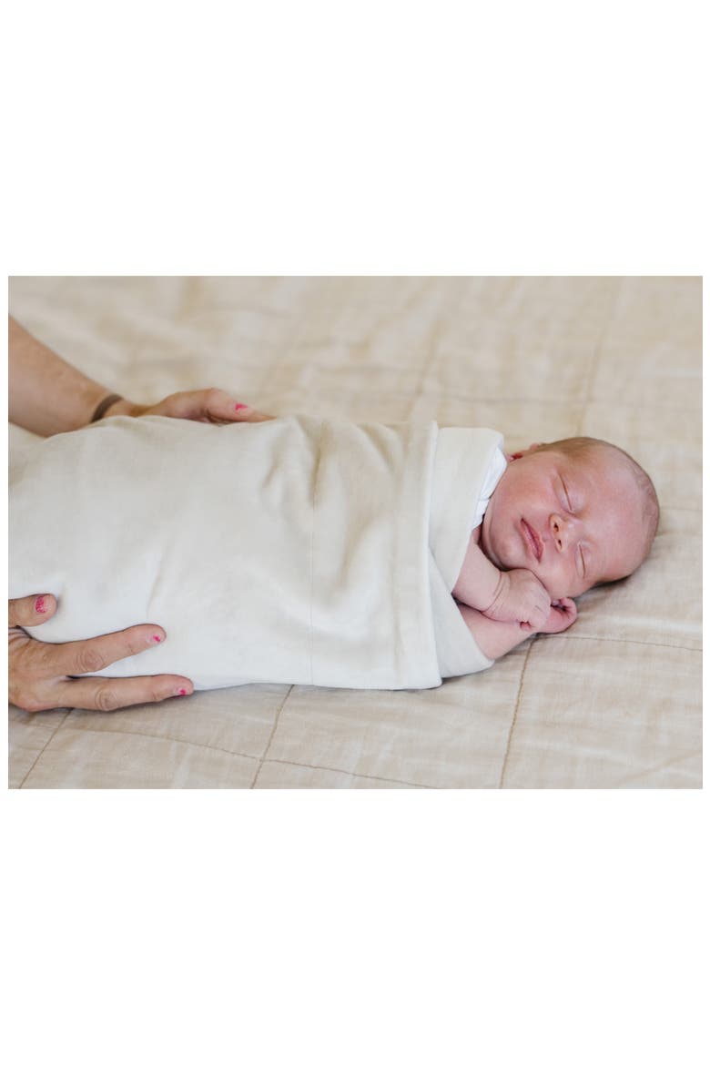 Minky Stretch Blanket, Alternate, color, IVORY