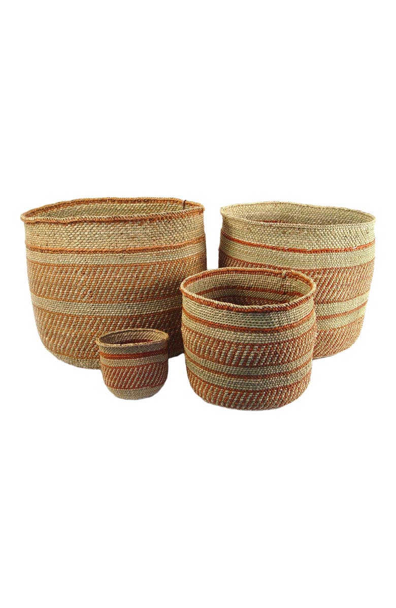 Mbare Auburn Stripe Iringa Basket, Alternate, color, Auburn Stripe