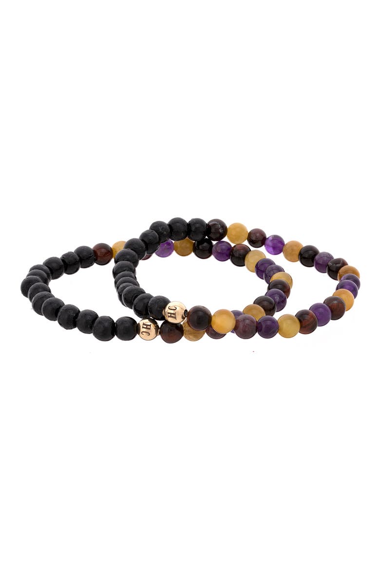 Men's N19 Anxiety-Free Set of 2 Healer's Bracelets, Alternate, color, BLACK