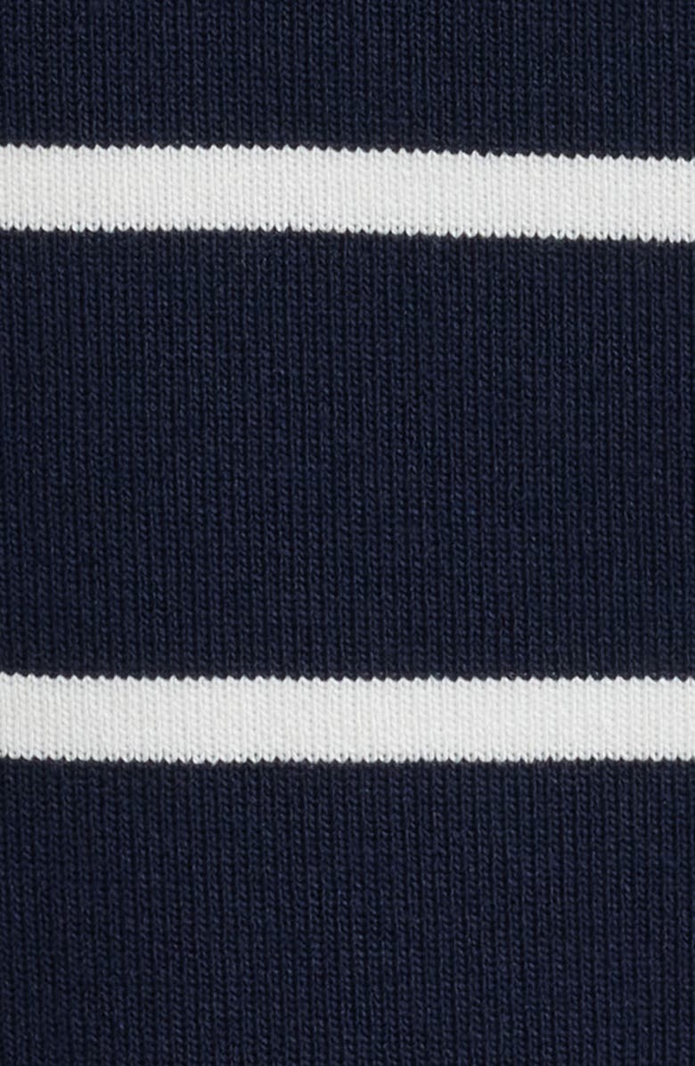 ZOE AND CLAIRE Stripe Button-Up Sweater Dress, Alternate, color, Navy/ White