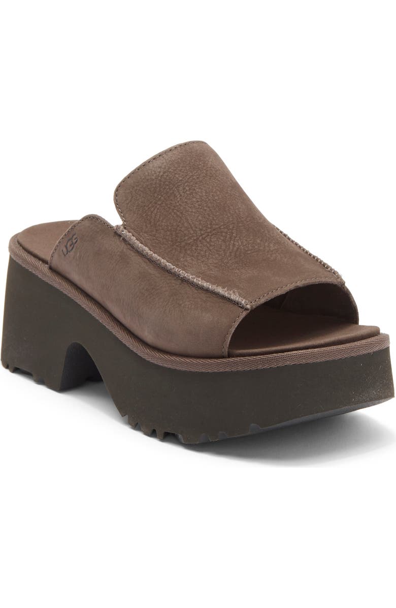 UGG<sup>®</sup> New Heights Platform Slide Sandal, Main, color, Molasses