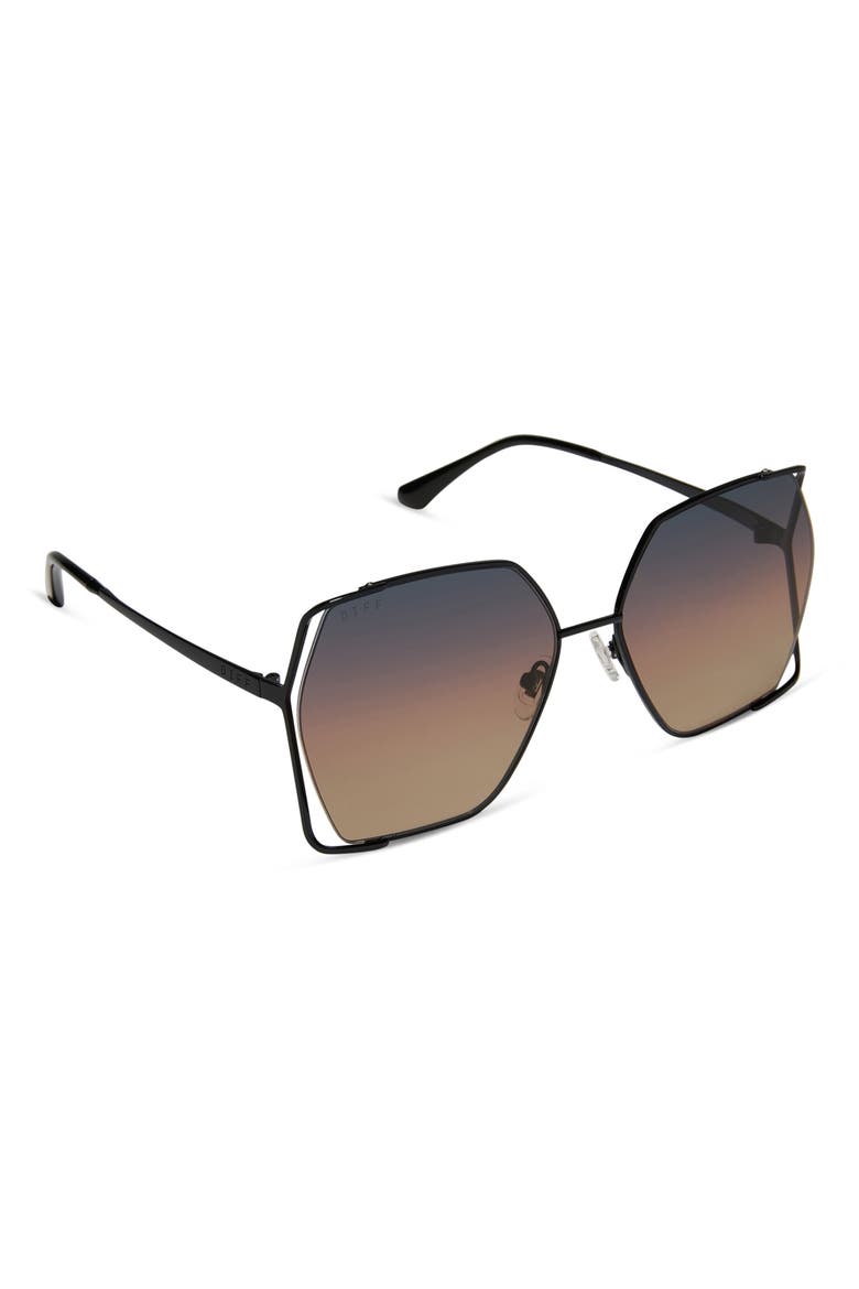 Donna IV 61mm Gradient Polarized Square Sunglasses, Alternate, color, TWILIGHT GRADIENT