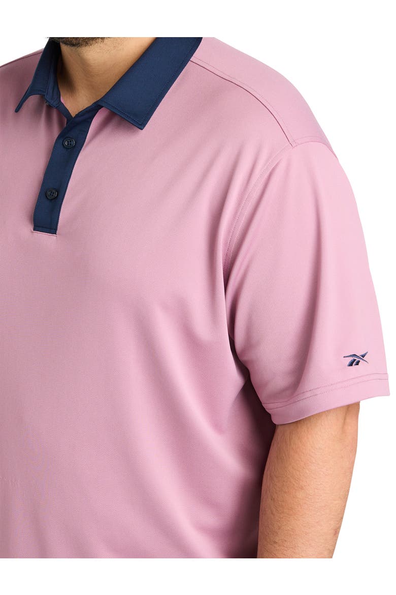 Big & Tall Contrast Solid Polo Shirt, Alternate, color, BERRY CHILL