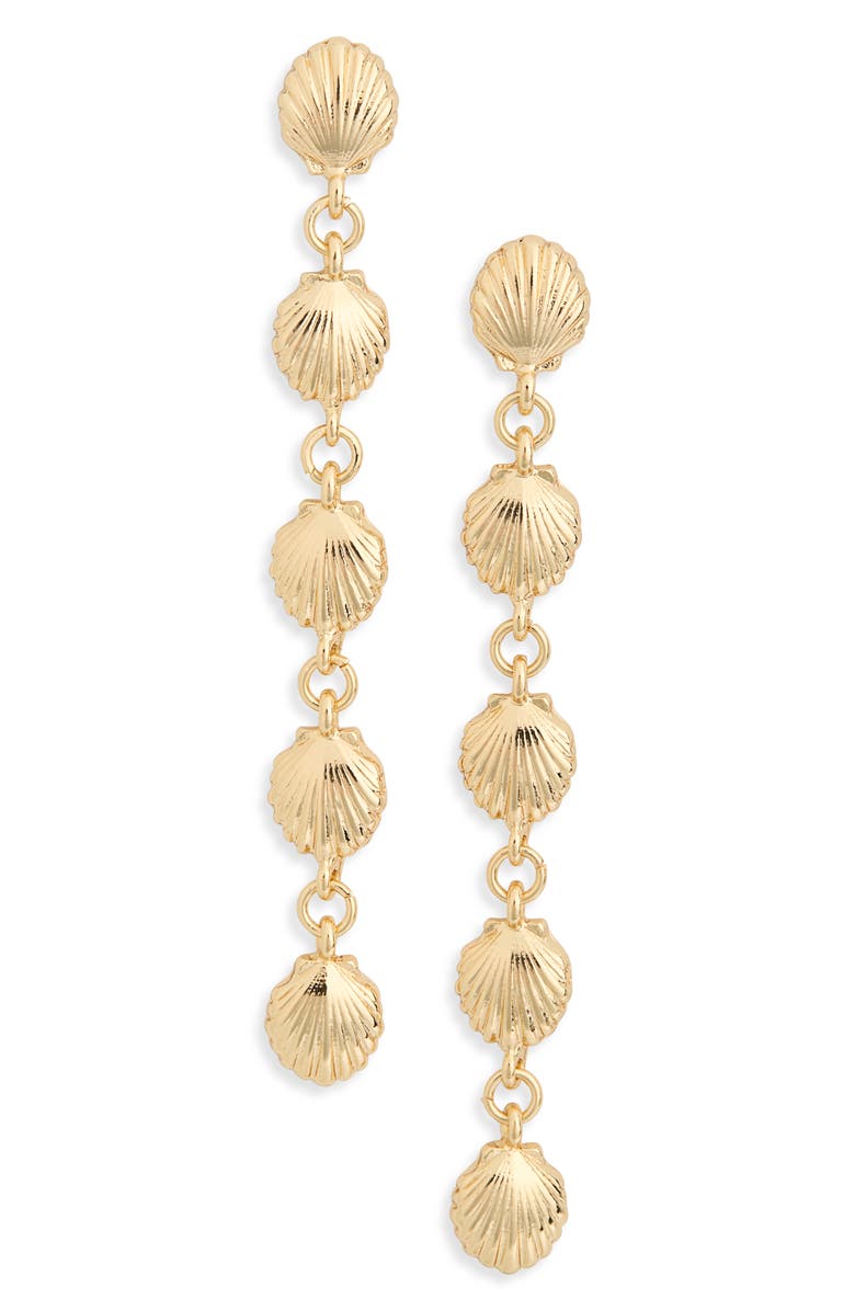 NORDSTROM RACK Shell Linear Drop Earrings, Main, color,