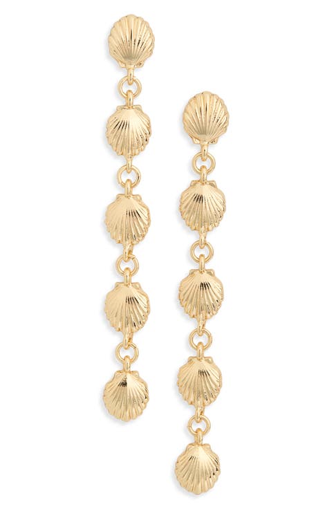 Shell Linear Drop Earrings