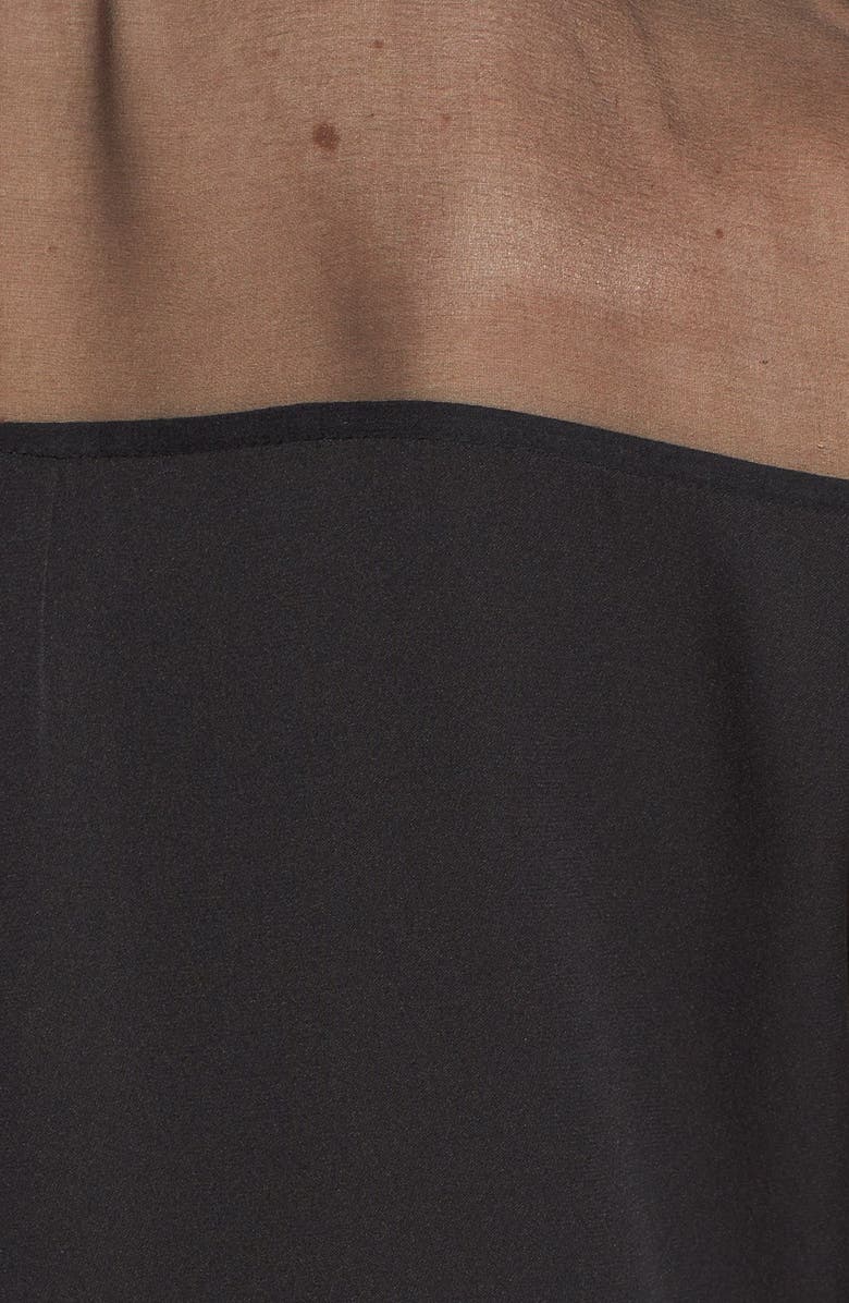 Milly 'Cascade' Ruffle Front Stretch Silk Blouse, Alternate, color, 