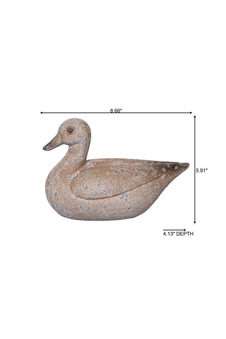 Resin Garden Duck Garden Accents Multicolored for Spring Home Decor, Alternate, color, Brown