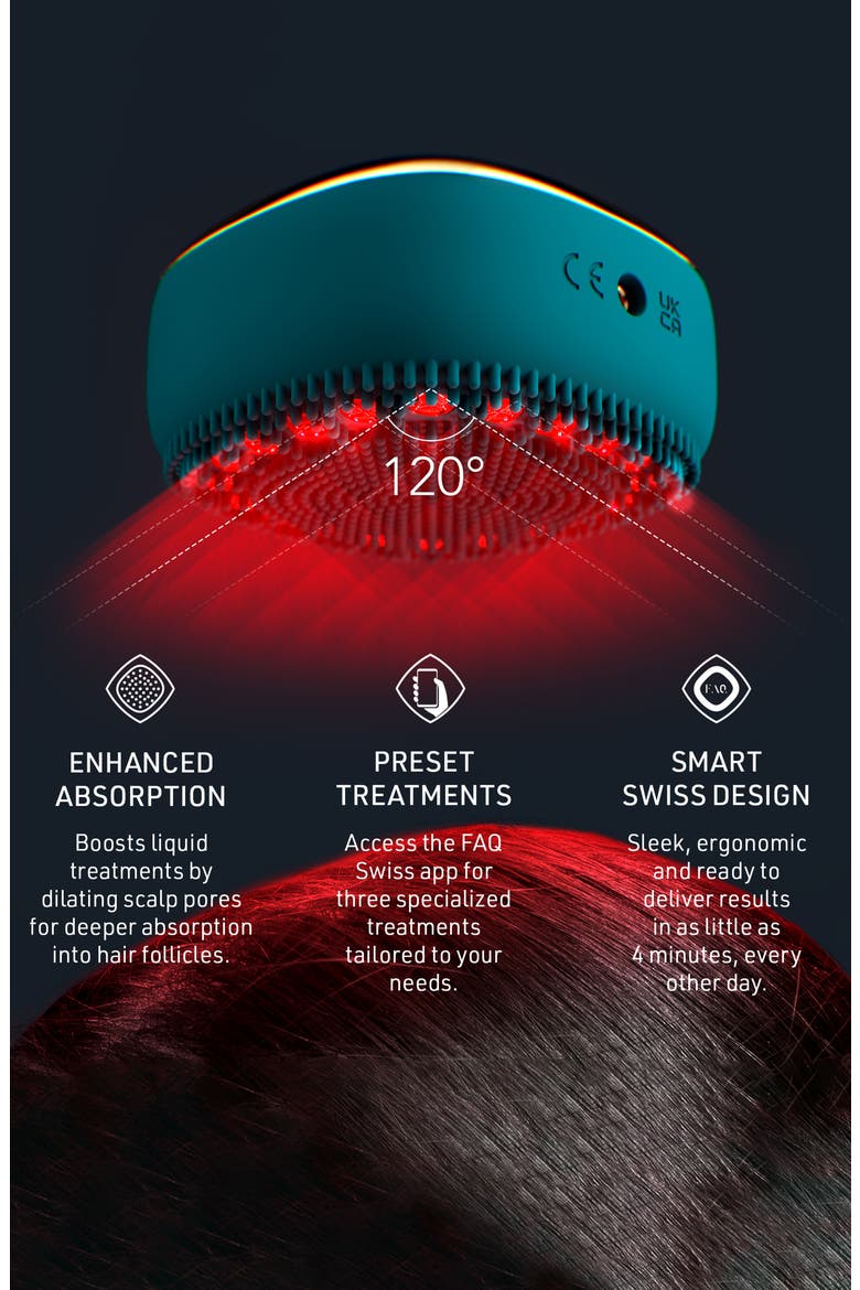 FAQ™ 301 LED Hair Strengthening Scalp Massager, Alternate, color, BLUE