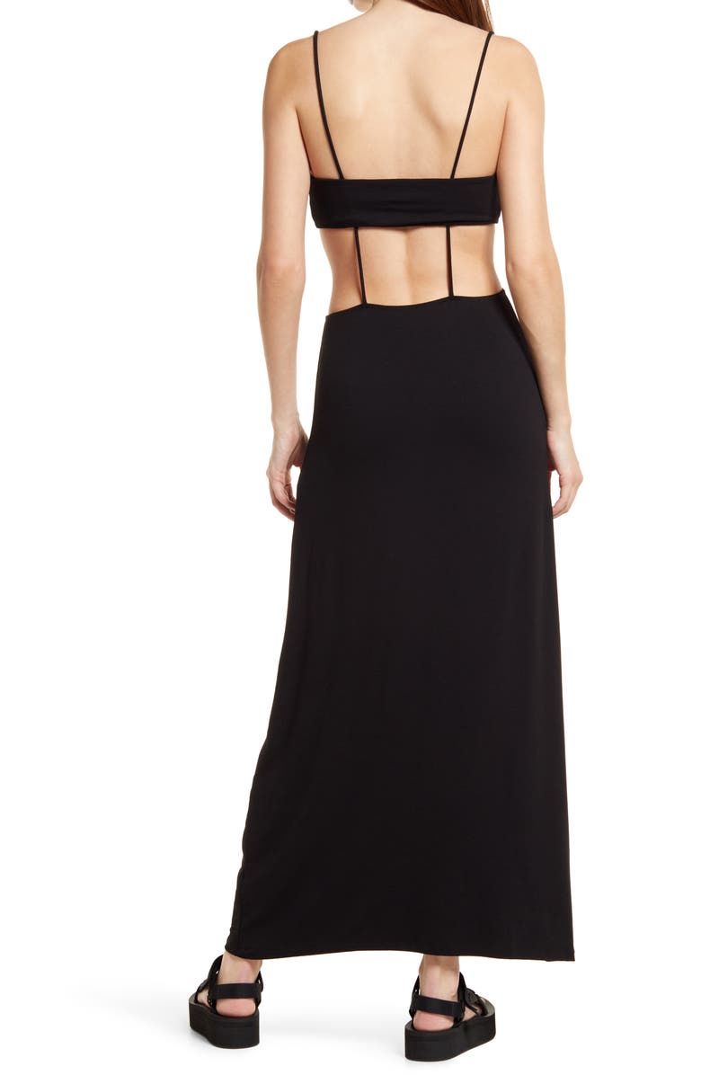 Free People free-est Piper Sleeveless Cutout Midi Dress, Alternate, color, 