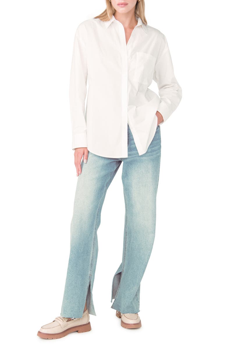 Sanctuary Slit Back Tunic Shirt, Alternate, color, 