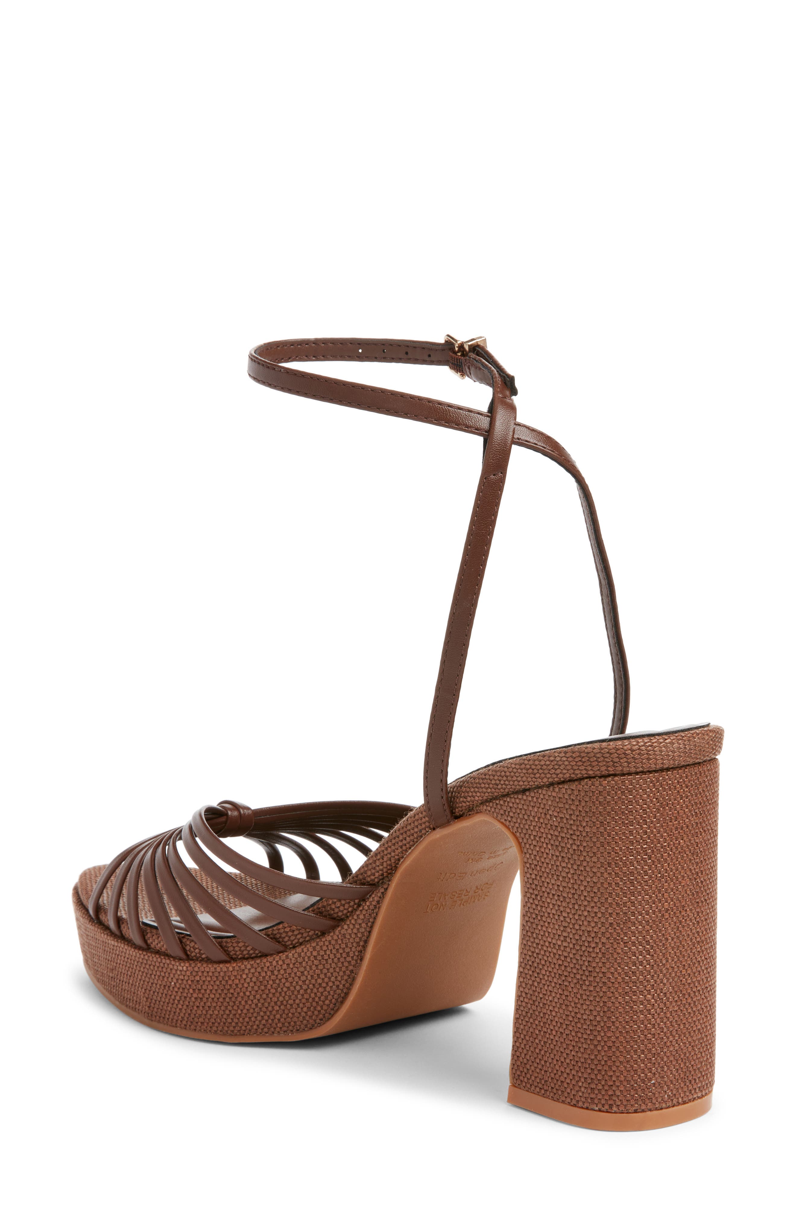Open Edit Emily Ankle Strap Platform Sandal, Alternate, color, Brown Chocolate