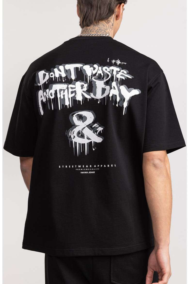 Don't Waste Another Day Fashion T-Shirt, Alternate, color, Black