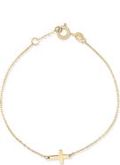 Bony Levy 14K Gold Cross Pendant Bracelet