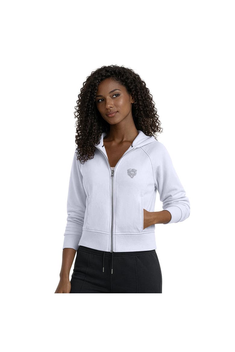 Women's Starter  Blue Chicago Bears Cropped Pastels Full-Zip Hoodie, Main, color, Blue
