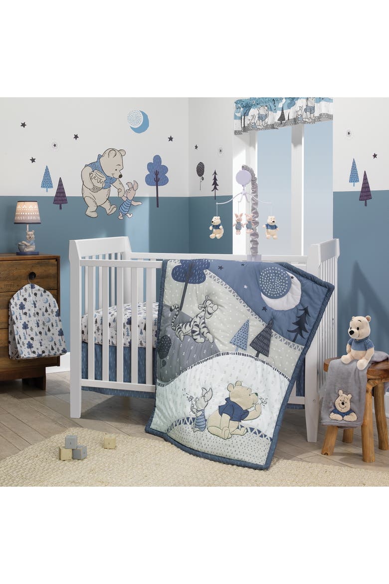 Disney Baby Forever Pooh Lamp with Shade & Bulb, Alternate, color, Gray
