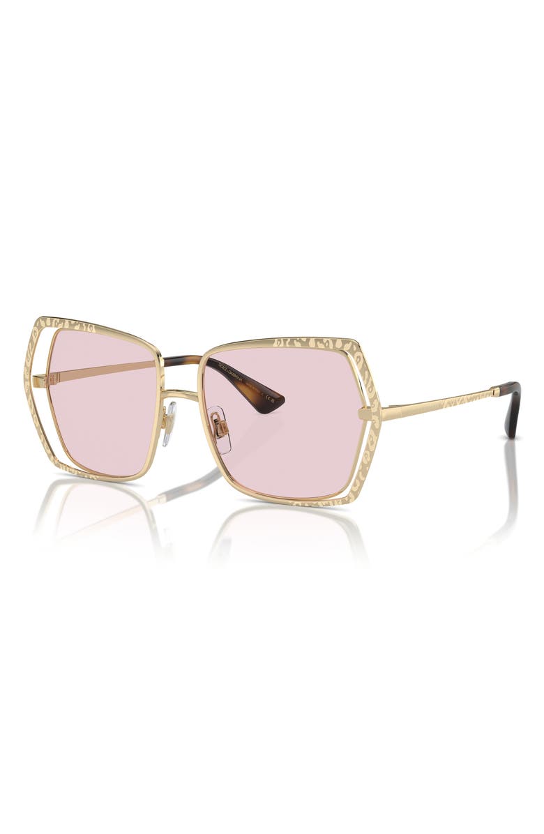 Dolce&Gabbana 55mm Polarized Butterfly Sunglasses, Alternate, color,