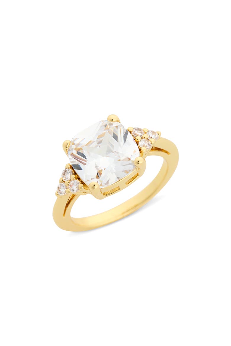 Solitaire CZ Engagement Ring, Main, color, GOLD