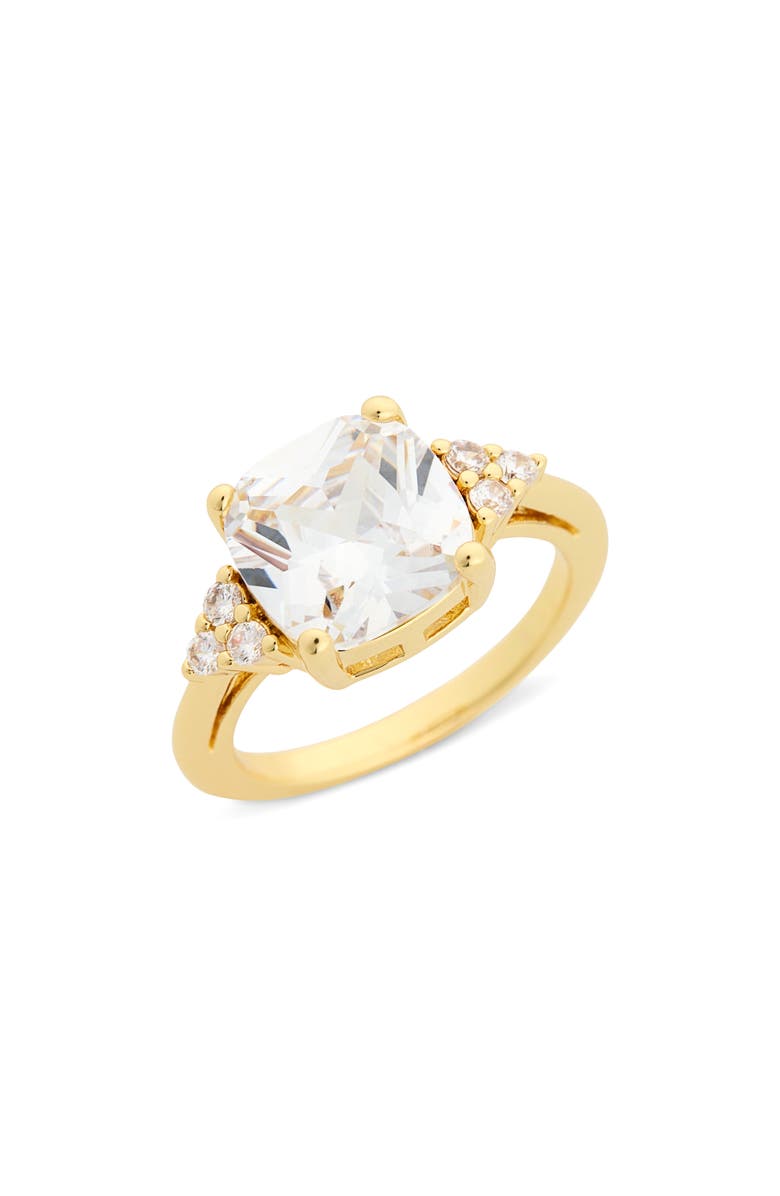 Covet Solitaire CZ Engagement Ring, Main, color, Gold
