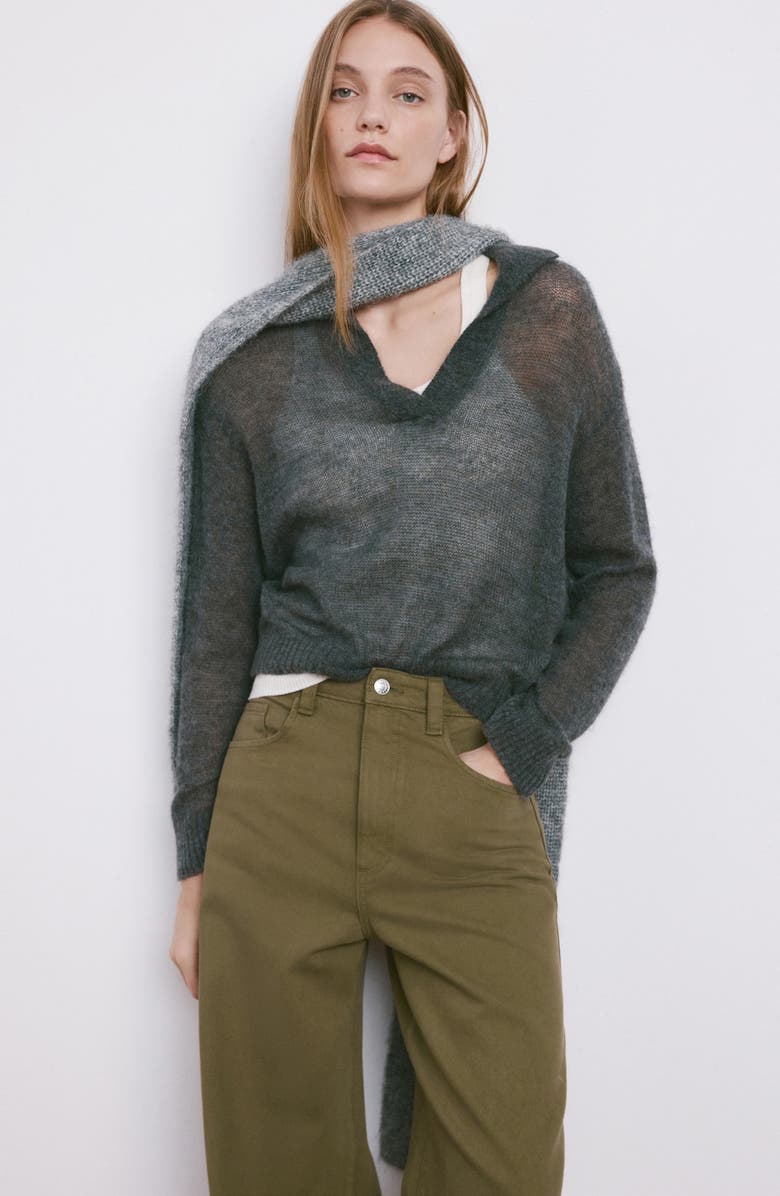 MANGO Mid Rise Balloon Jeans, Alternate, color, Khaki Green