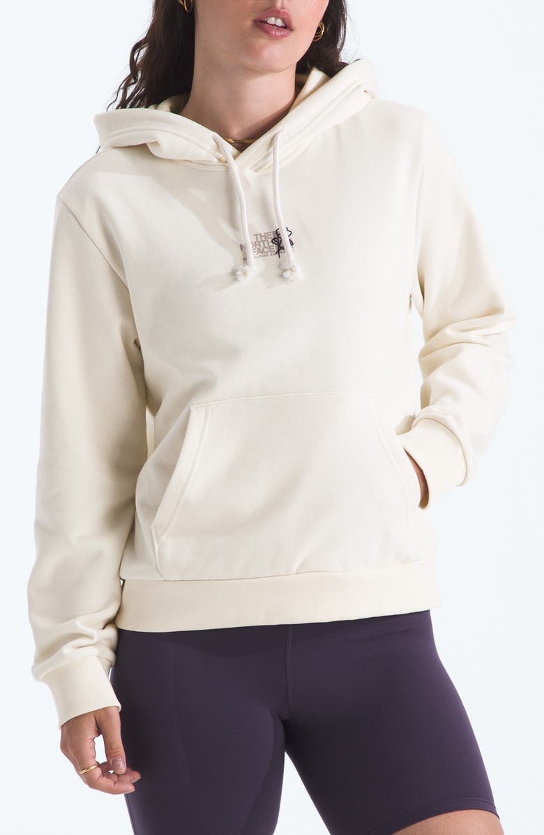The North Face Midnight Ember Cotton Blend Hoodie, Main, color, White Dune