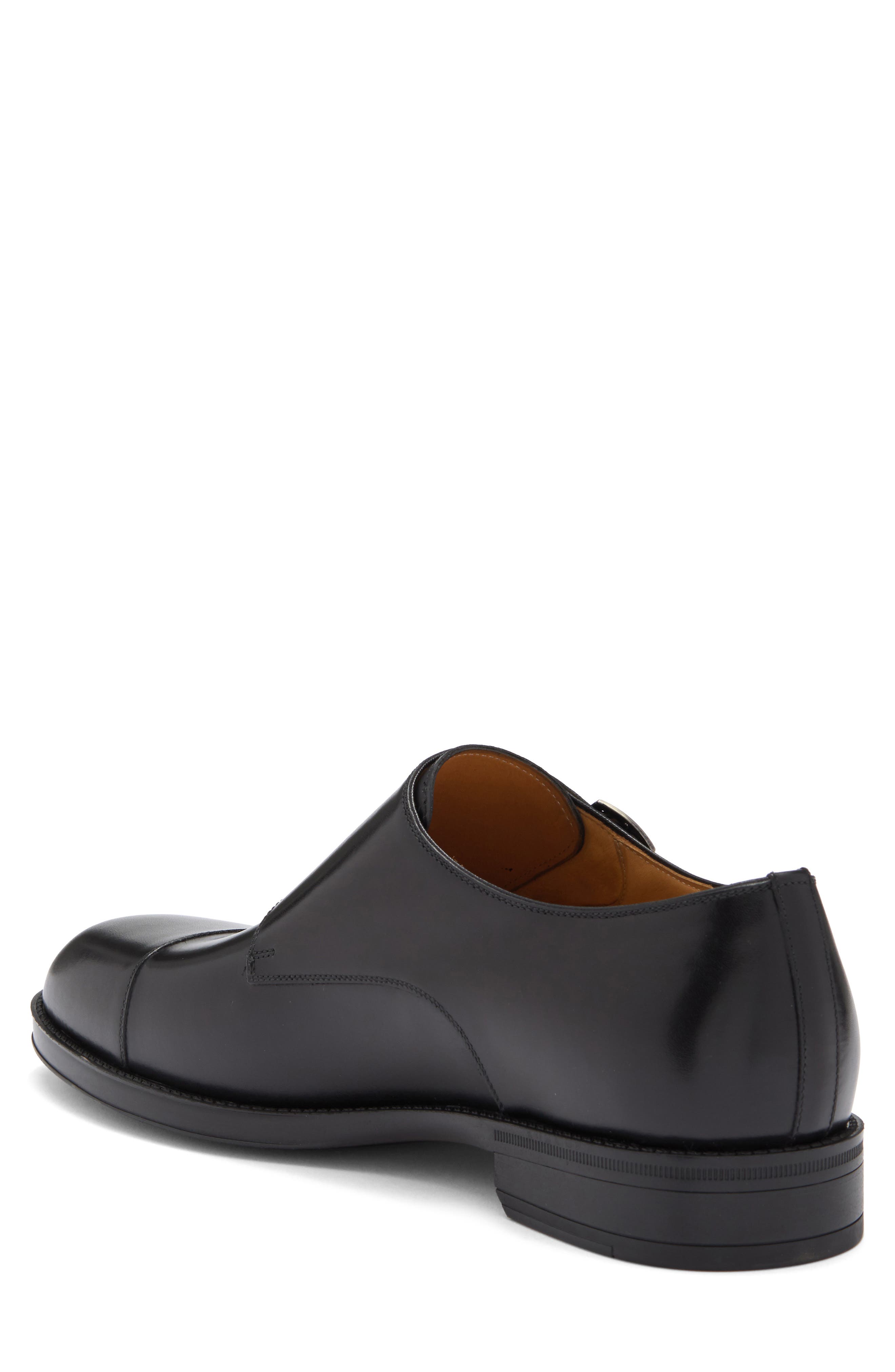 Magnanni Franklyn Double Strap Monk Shoe, Alternate, color, Black
