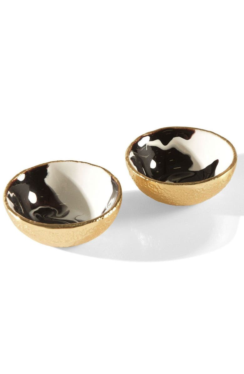Lunares Bianco Nero Salt & Pepper Set, Main, color, White