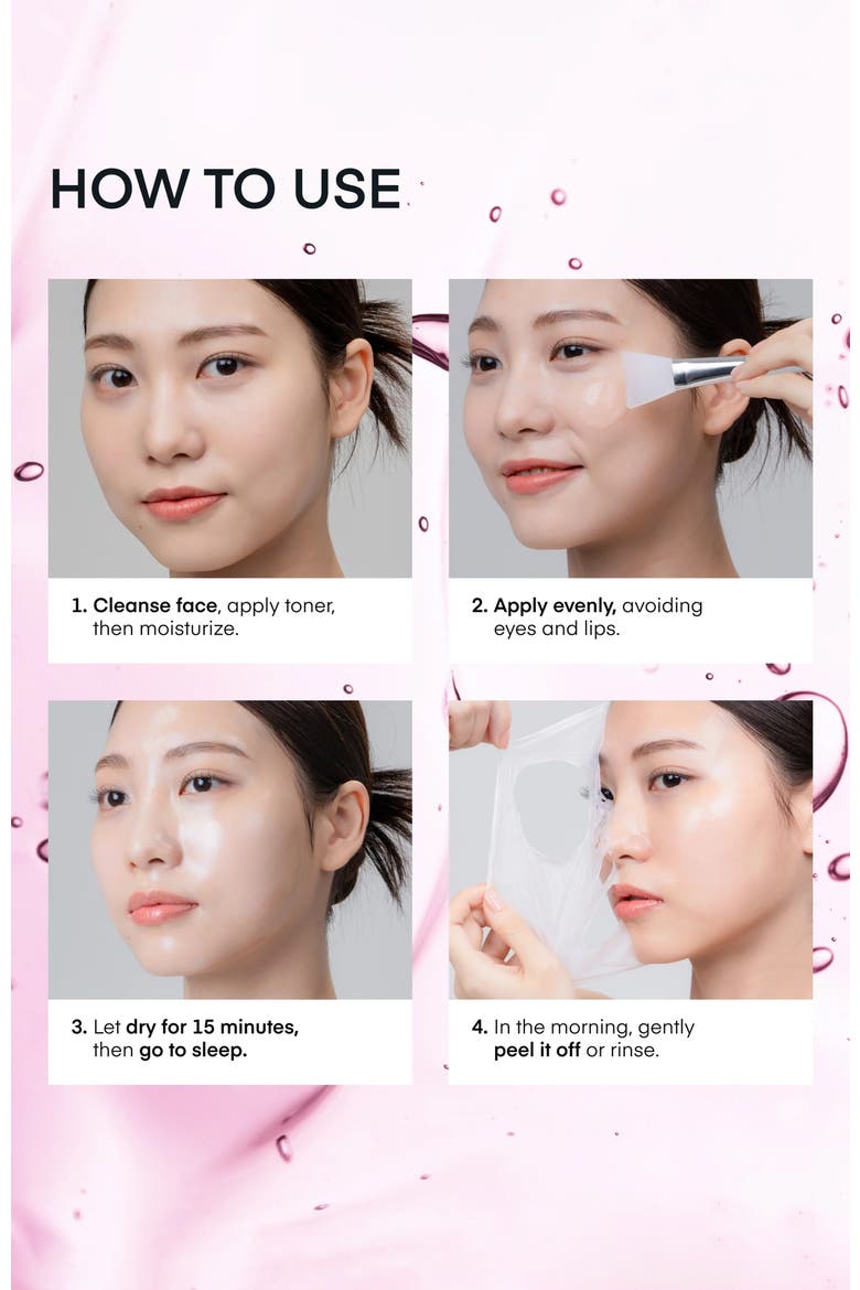 Collagen Overnight Wrapping Mask, Alternate, color, Pink