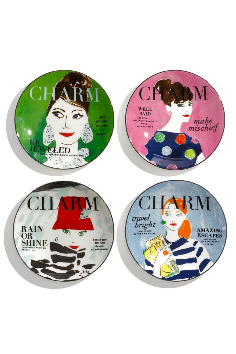 'make headlines' tidbit plates, Main, color, MULTI