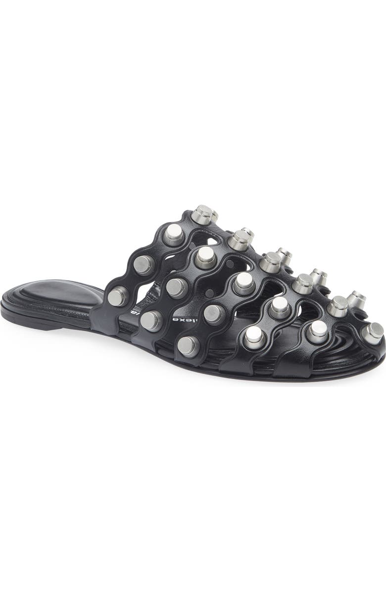 Alexander Wang Rexa Studded Mule, Main, color, Black