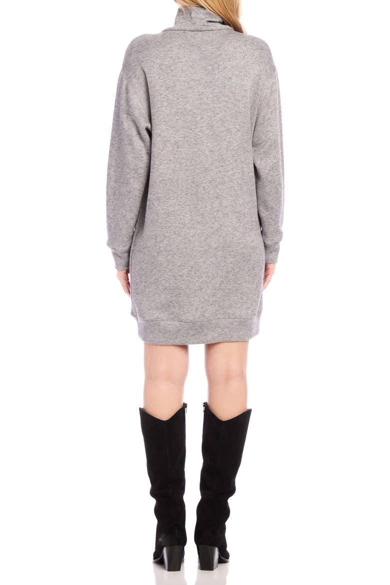 Long Sleeve Turtleneck Sweater Dress, Alternate, color, GRAY