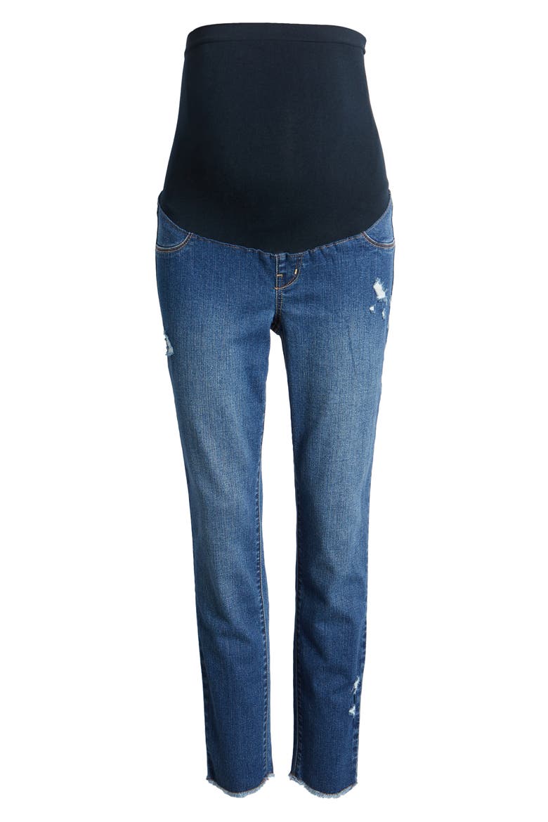 Bellyband Maternity Skinny Jeans, Alternate, color, RAVEN