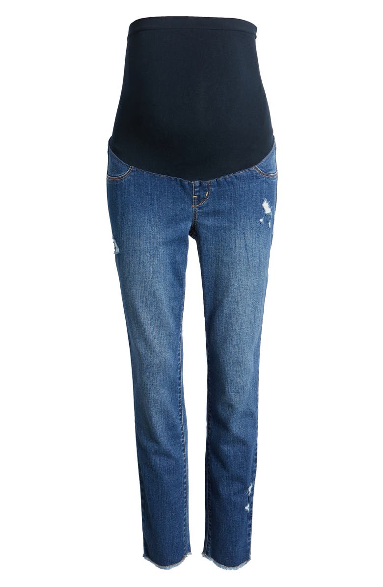 1822 Denim Bellyband Maternity Skinny Jeans, Alternate, color, 