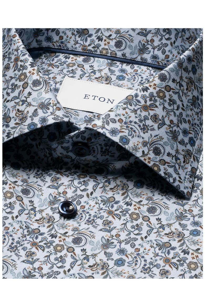 Contemporary Fit Floral Dress Shirt, Alternate, color, DARK BLUE