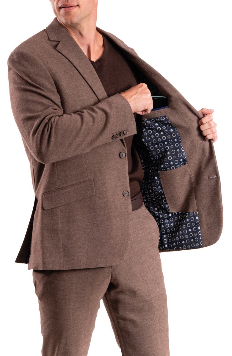 SAVILE ROW CO Donegal Twist Suit, Alternate, color, Brown