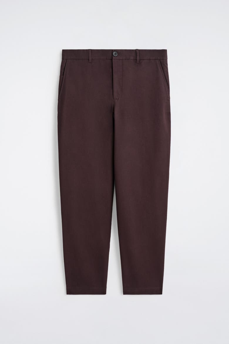 Cotton Regular-Fit Straight-Leg Chinos, Alternate, color, BORDEAUX