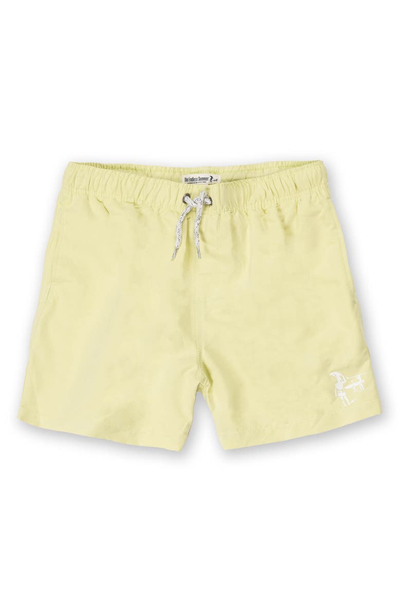 THE ENDLESS SUMMER Kids' Washed Volley Swim Trunks, Main, color, 