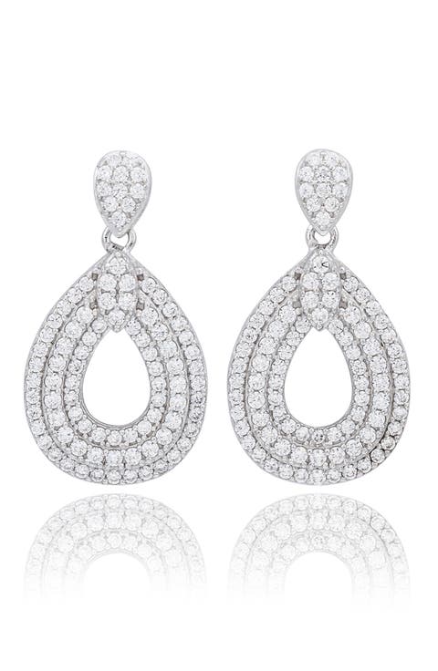 Cubic Zirconia Teardrop Earrings