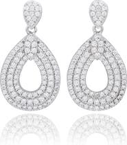 SUZY LEVIAN Cubic Zirconia Teardrop Earrings